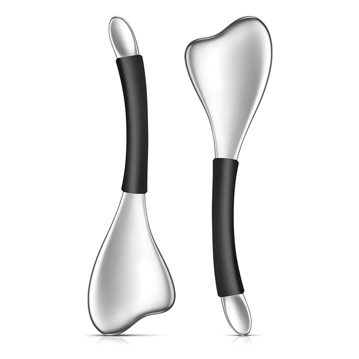 [NEW] 2PCS Gua Sha Tools,Ice Roller Globes for Women Face and Eyes Massager,Stainless Steel Face