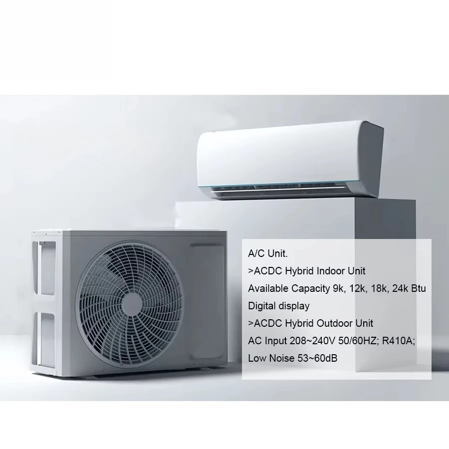 24000 Btu 48v off Grid Solar Mini Split air Conditioner