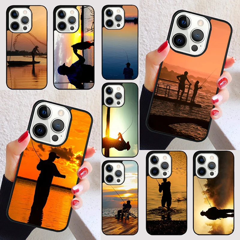 FLY FISHING FISHERMAN cover For iPhone 15 16 13 12 11 14 Pro Max Mini Max SE 2020 7 8 15 16 Plus Phone Case