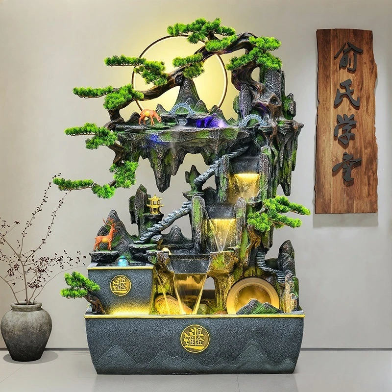 Rockery flowing water fountain circulating water landscaping fish tank office living room ornament