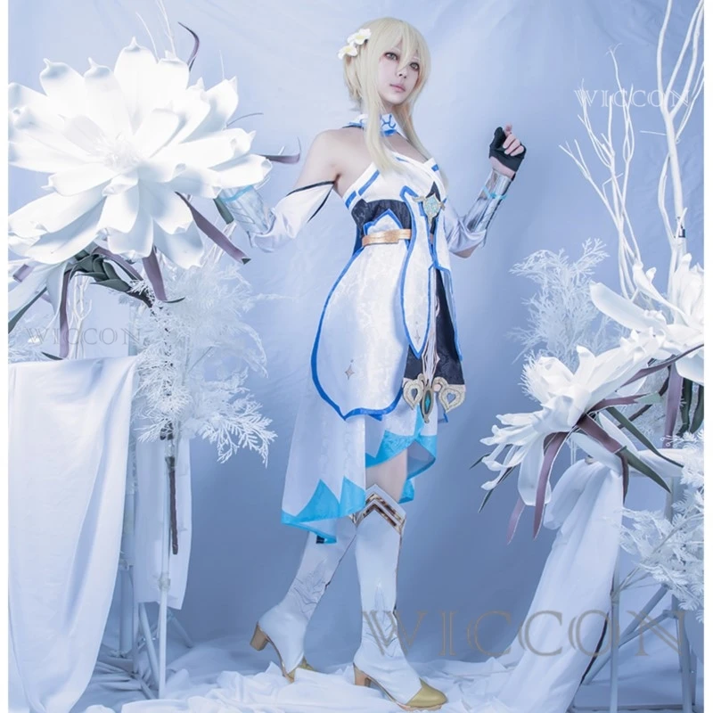 Gioco Genshin Impact Traveler Lumine Costume Cosplay Lumine Set e Lumine parrucca vestito costumi per le donne abiti da festa