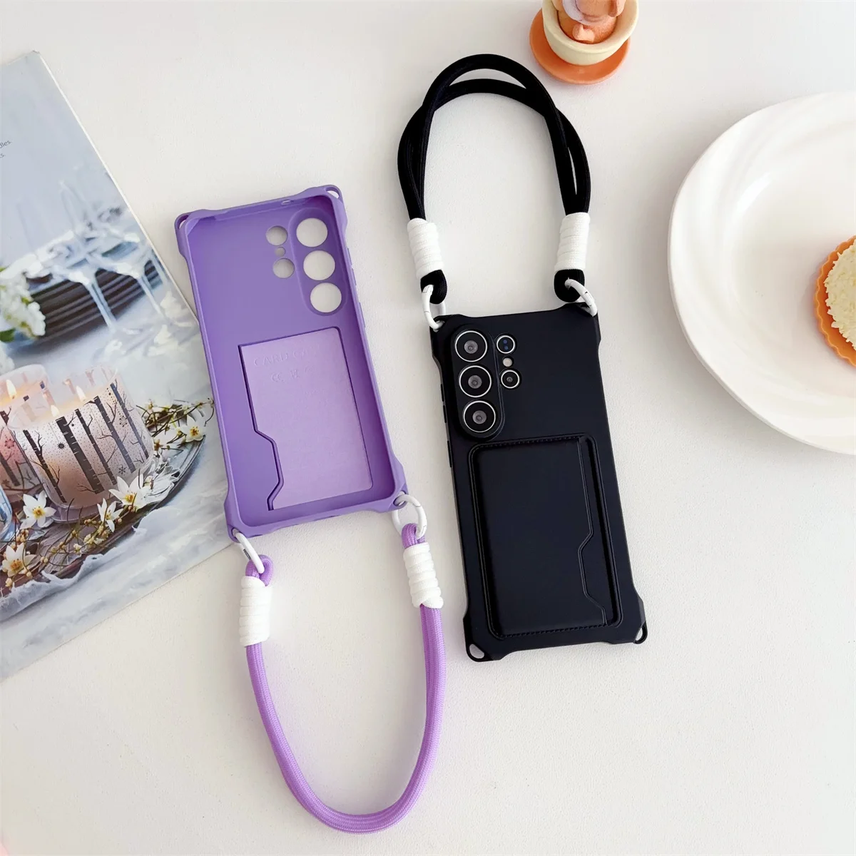 Handgelenkband Brieftasche Kartenhalter Handyhülle für Samsung Galaxy S26 S25 S24 Ultra S23 FE S22 Plus A17 A56 Silikon Schutzhülle – Detail 33