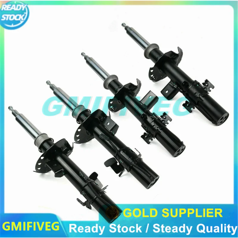 Front + Rear Left Right Shock Absorbers Set LR024437 LR024444 LR079420 LR079421 for Range Rover Evoque 2012-2016 with Sensor