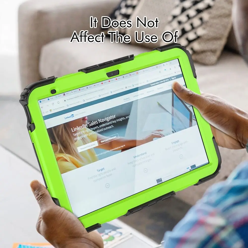 

Силиконовый чехол для iPad, регулируемый ремешок, вращающийся на 360 градусов защитный чехол, противоударный ремешок для iPad (A16) 11/10