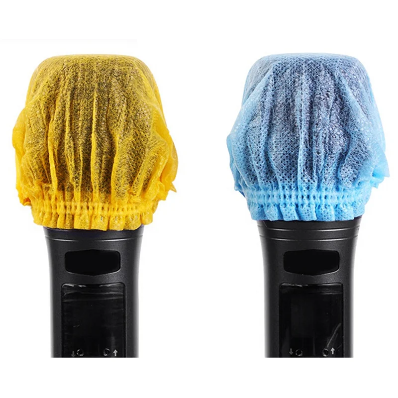 Capa descartável do microfone de 250 pces, pára-brisas do microfone portátil para sala de gravação, ktv, karaokê, desempenho de palco