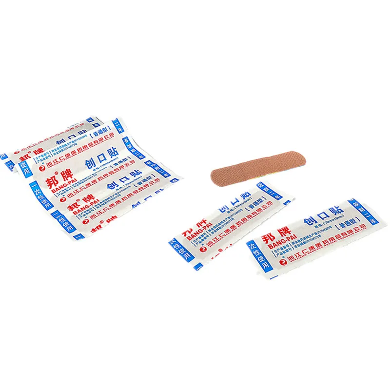 100pcs/set Nonwovens Band Aid First Aid  Strips Wound Plaster Patches Adhesive Bandages 70x18mm Dressing Woundplast