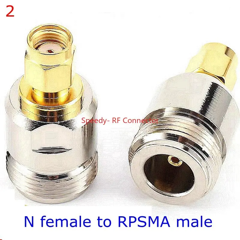L16 N Naar Rpsma Man Vrouw Rechte Connector Rp Sma Omgekeerde Pole Naar N Type Rf Adapter Coax Nieuwe Messing vernikkeld