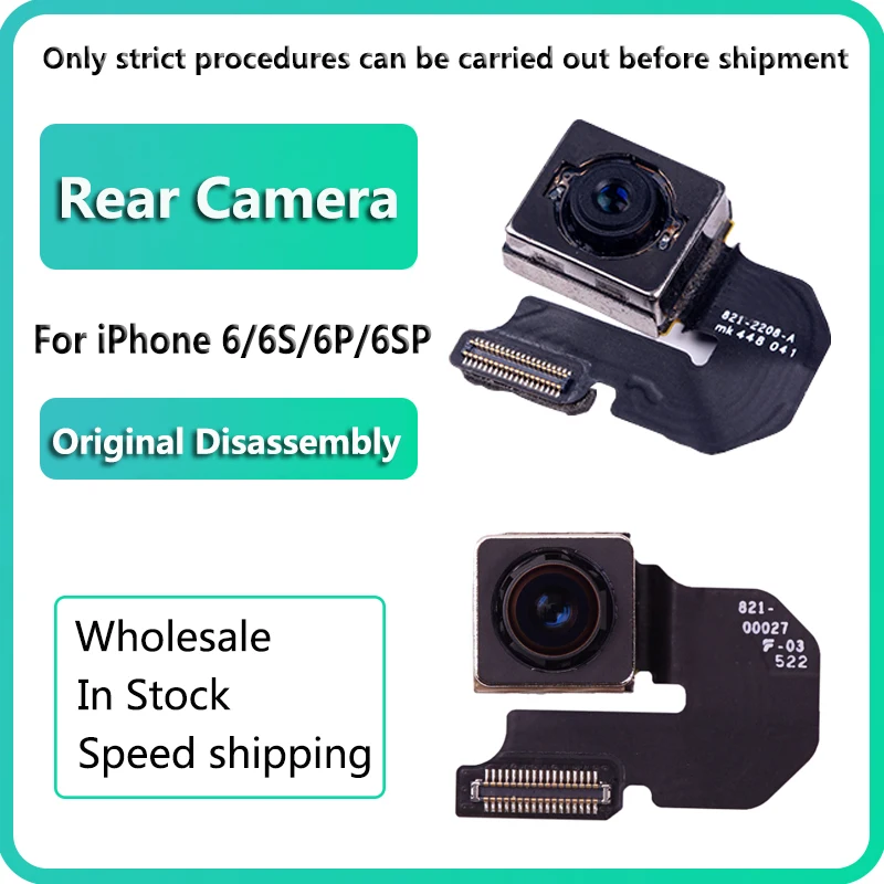 Tested Disassembly Rear Camera For iPhone 6 6S 6Plus 6s Plus Main Lens Flex Cable Camera Replacement Cell Phone Parts Tested