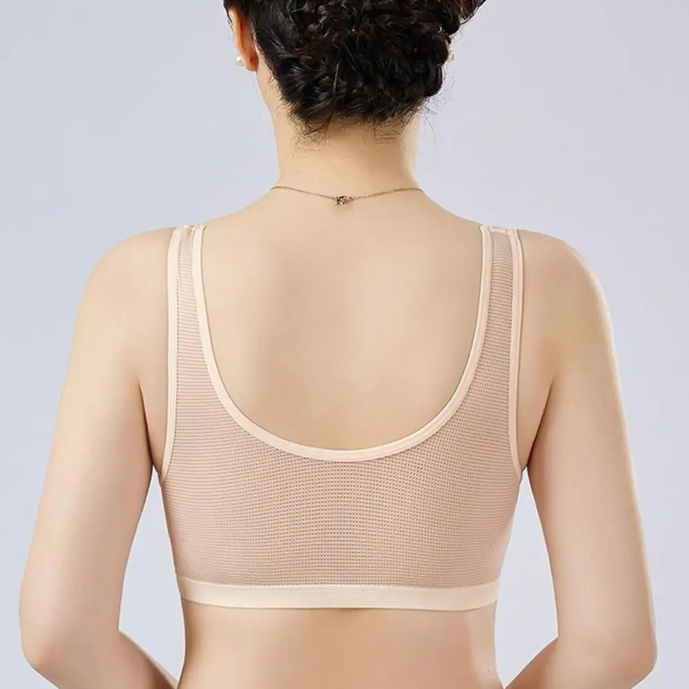 

Women's Wireless Bra No Underwire Front Closure Comfort Bra Seamless Snap Closing Sleep Bra for Elderly Women Seniors Hot New