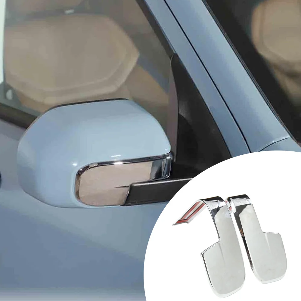 

2Pcs Car Rearview Mirror L-shaped Cover Trim Decorative Sticker Cover For Ford Maverick 2022 2023 2024 2025 2026 Carbon Fiber