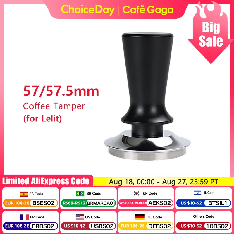 

57mm 57.5mm Coffee Tamper Constant Pressure Springs Calibrated Tamping For Lelit Anna Anita Tools Flat Base Espresso Accessories