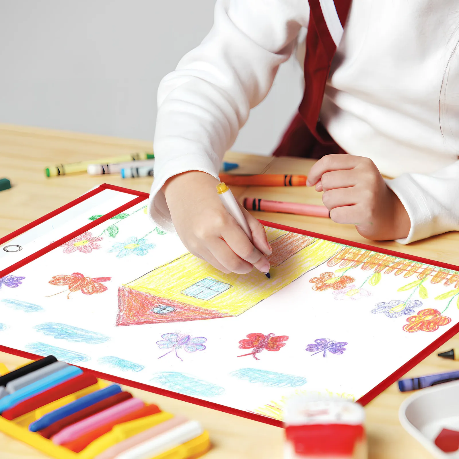 30-fundas-reutilizables-de-pvc-transparente-para-marcadores-de-doble-cara-para-escribir-con-soporte-metalico-colgante-para-la-escuela-y-oficina