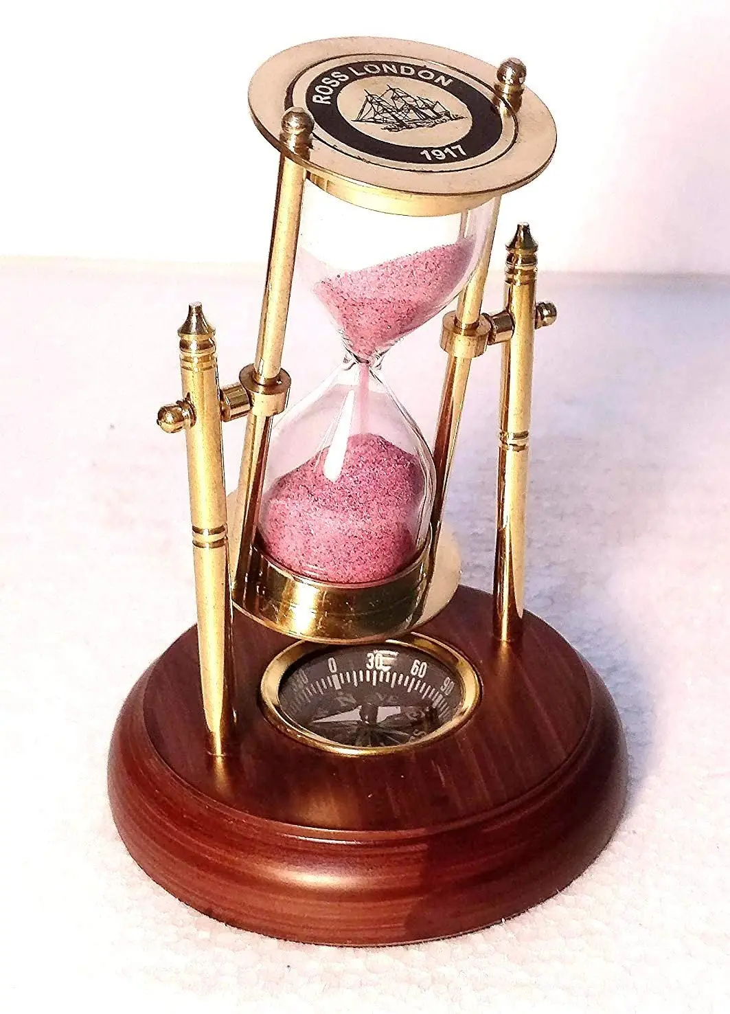 Home and Kitchen Desk Children's Wooden 1-Minute Sand Timer - Hourglass Gift