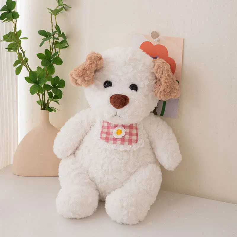 Almohada de peluche de perro panda, muñeca de perro simulada, almohada de panda, regalo de cumpleaños para niña