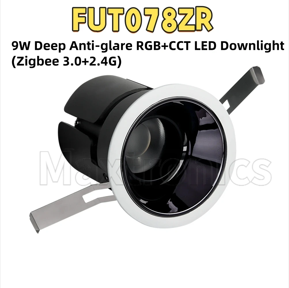 NUOVO 9W/18W RGB + CCT (Zigbee 3.0 + 2.4G) Faretto da incasso a LED MIBOXER AC110V 220V Profondo antiriflesso Tuya WiFi RF Remoto FUT076ZR/077/FUT078ZR