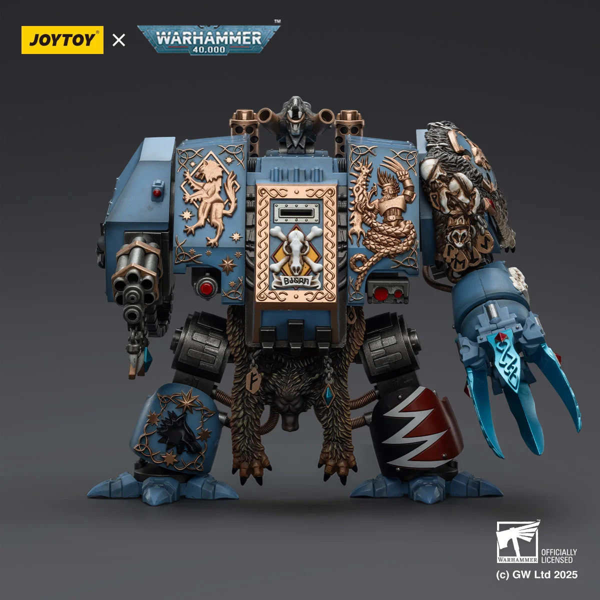 

JOYTOY Warhammer 40K 1/18 Space Wolves Bjorn the Fell-Handed Action Figure Game Soldier Figurine Model Toy Doll for Collection