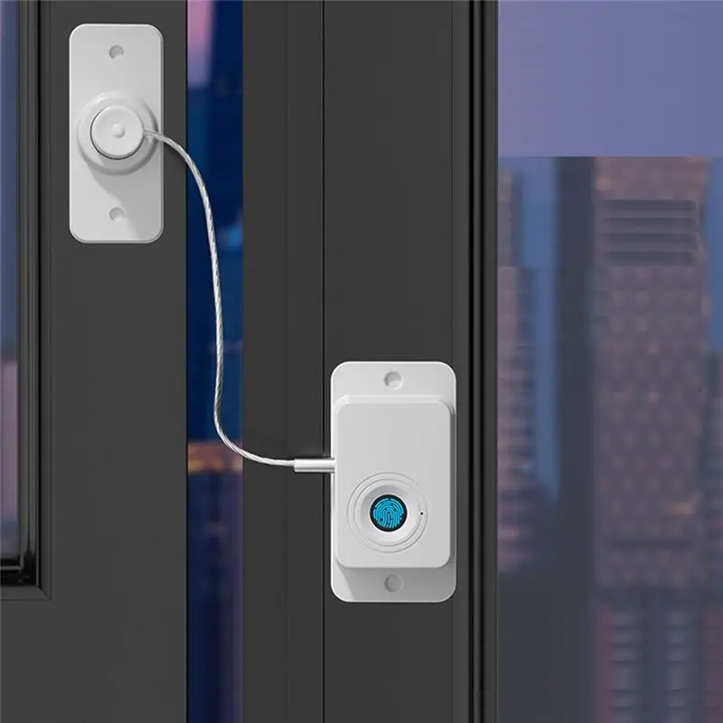 A84E-Mailbox Cabinet Glass Cabinet,Refrigerator Cabinet,Wardrobe Shoe Cabinet Smart Fingerprint Drawer Lock,Window Limit Lock Wh