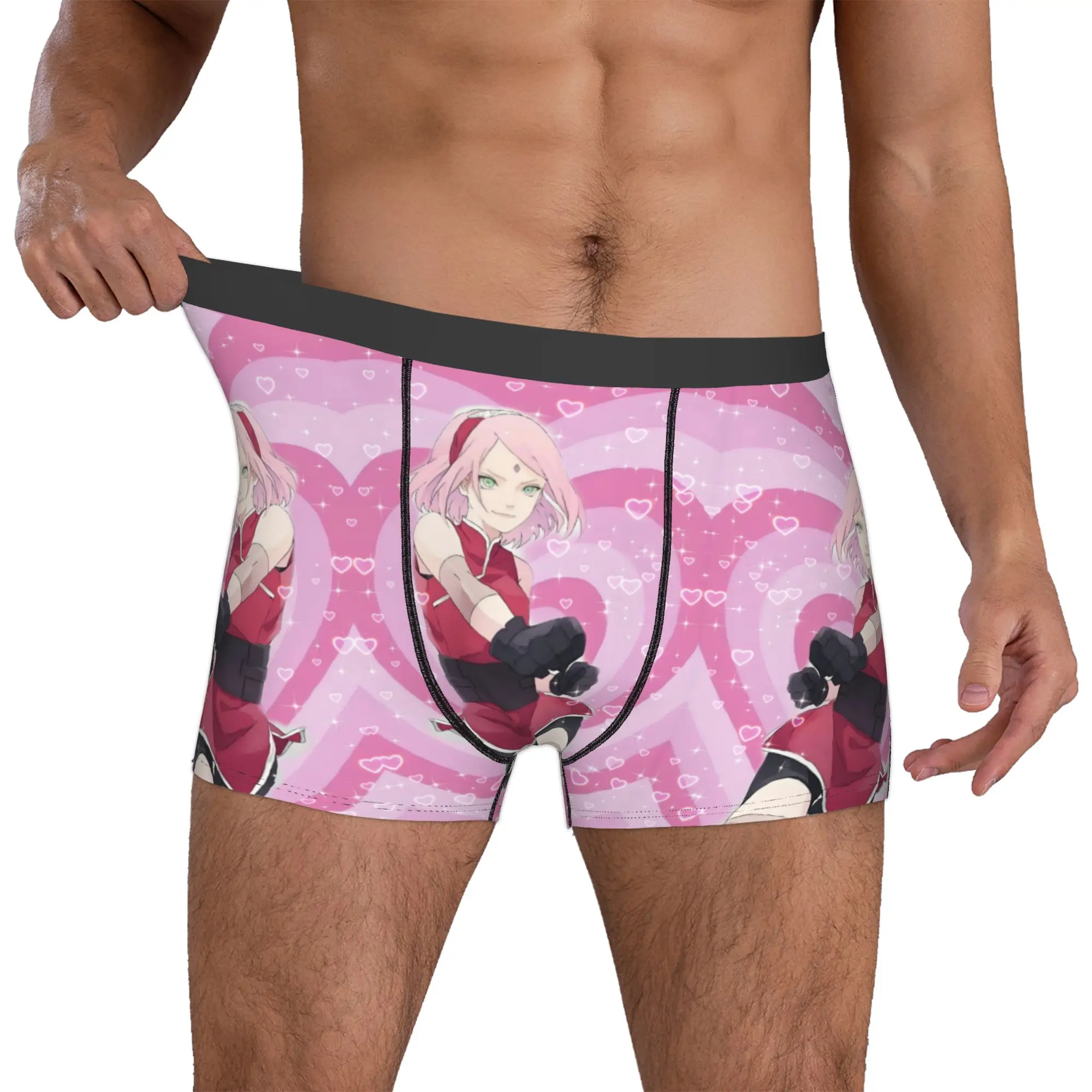 Custom Anime S-Sakuraes H-Harunoes Movie Love Unterwäsche für Herren, atmungsaktive Boxershorts, weiche Unterhose für Herren