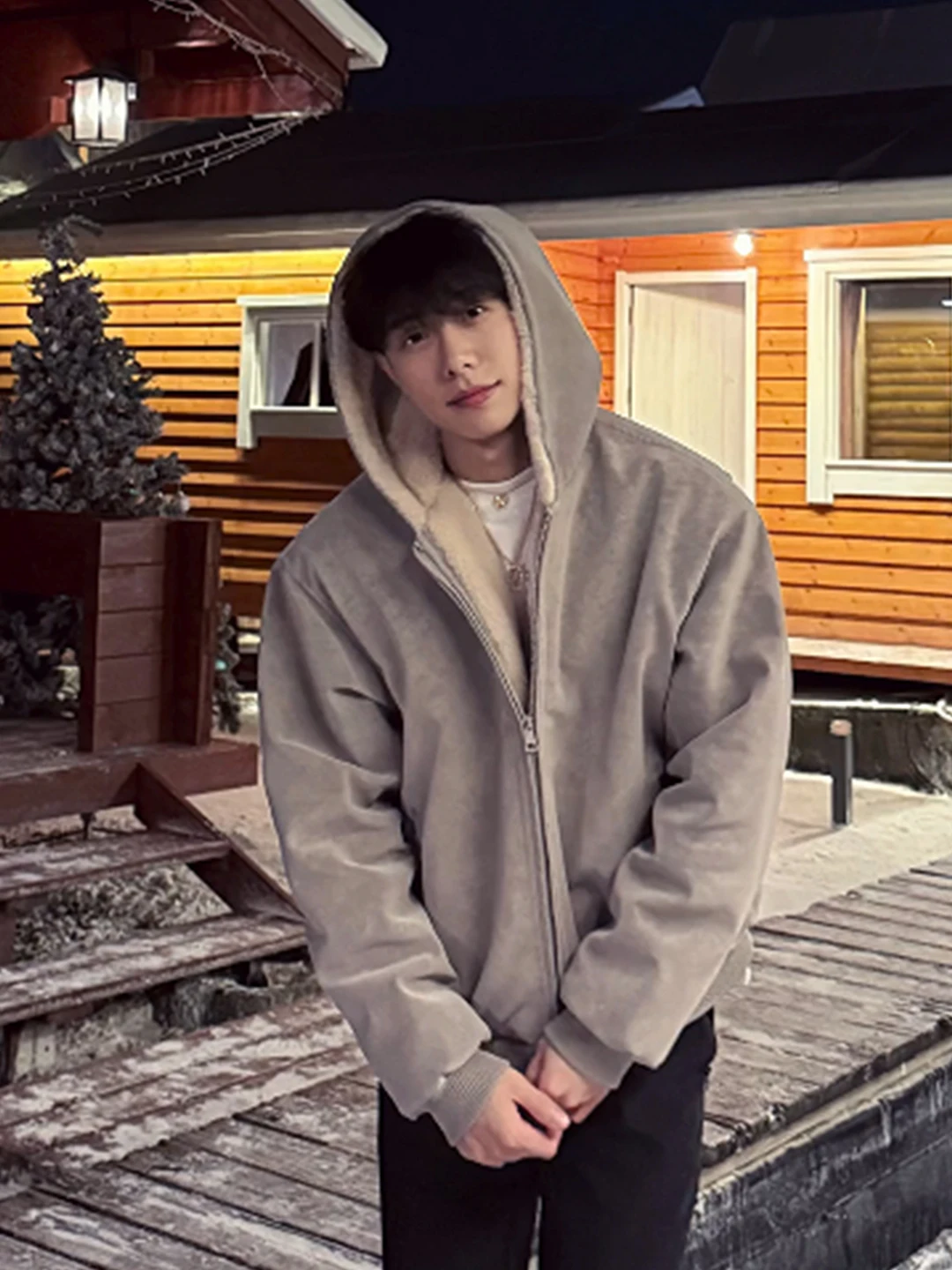 

Мужская зимняя утепленная куртка с капюшоном и воротником из искусственного меха кролика, теплая хлопковая куртка с полиэстером, приталенный крой, эксклюзивно онлайн