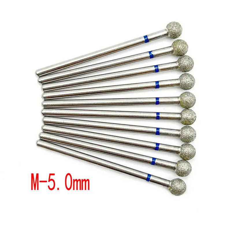 10 Uds. Brocas para cutículas de uñas, juego de fresas de diamante de 3/32 "para manicura, lima de uñas eléctrica, accesorio, cabezal de molienda para el cuidado de las uñas