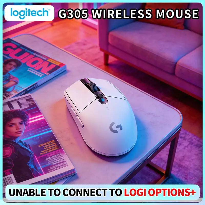 

Logitech G305 LIGHTSPEED Wireless Mouse, 12000 DPI HERO, 6 Custom Keys, 250h Battery, 99g, Competitive PC Mac Gamers