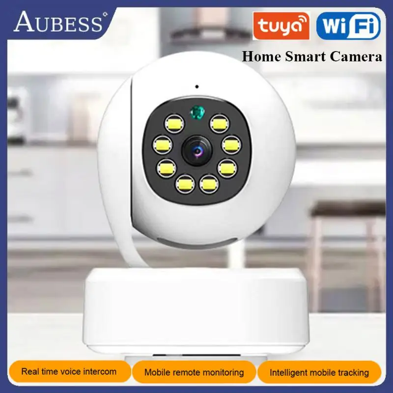 tuya wifi smart camera 4k hd image qualidade visao noturna infravermelha visao panoramica de 360 monitoramento remoto ap hotspot smart home 01