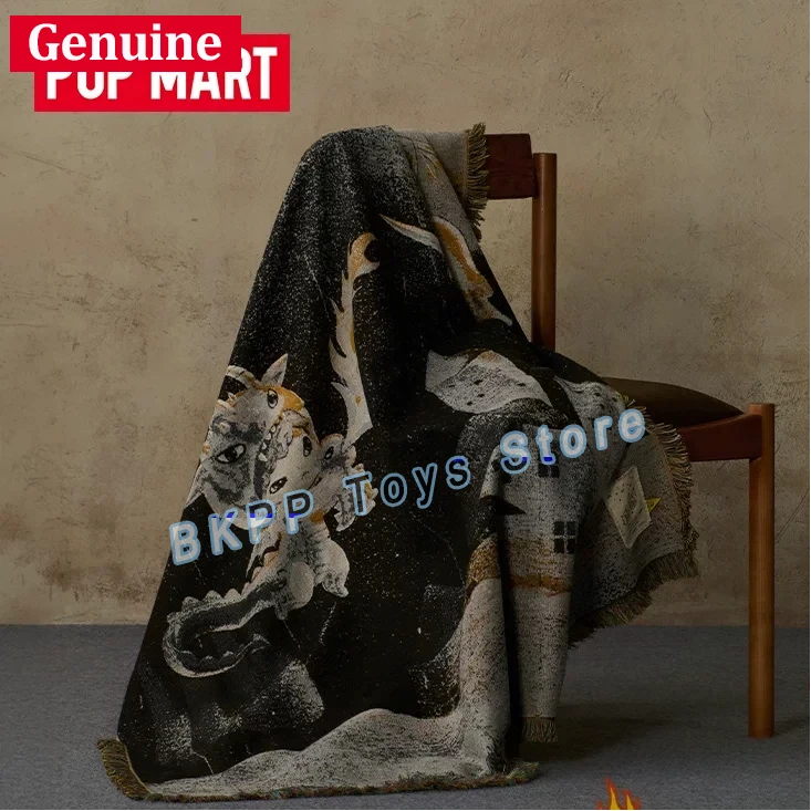 

Genuine POP MART Jacquard Throw Blanket Hirono The Mist Series Soft Warm Fringed Home Sofa Bed Decor Travel Ideal Gift For Adult