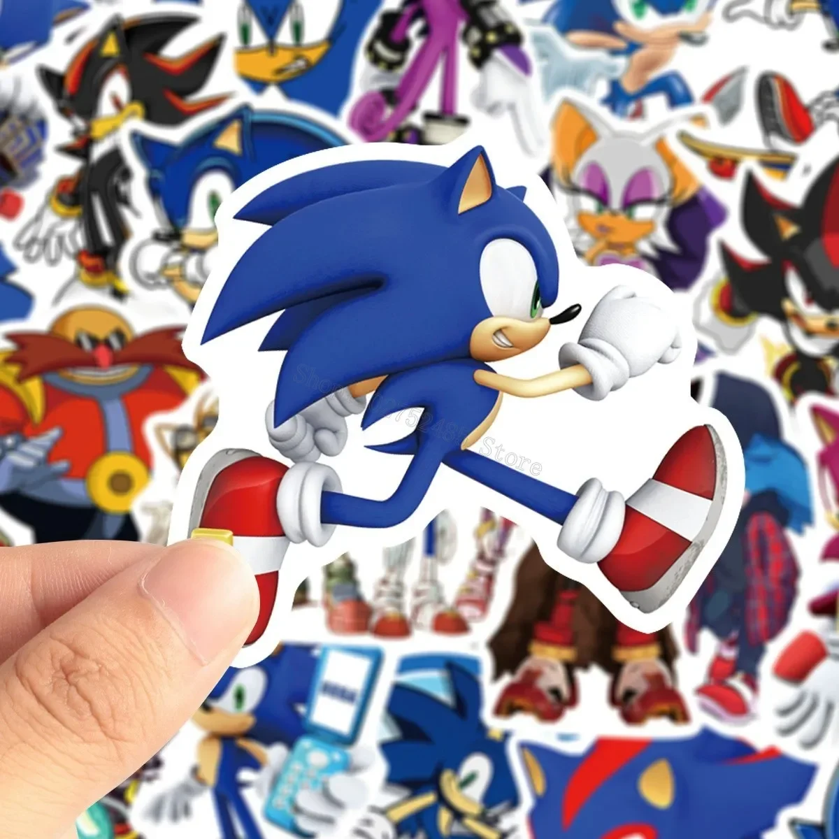 54pcs Cartoon Anime Sonics Stickers Aesthetic Decals Decoration Waterproof Laptops Guitar Stationery Stiker Kid Graffiti Toy