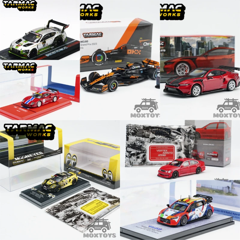 Tarmac Works 1:64 Continental GT3 F40 LM MCL60 Mustang GTD GT3 R Aristo JZS161 i20 N Diecast Model Car