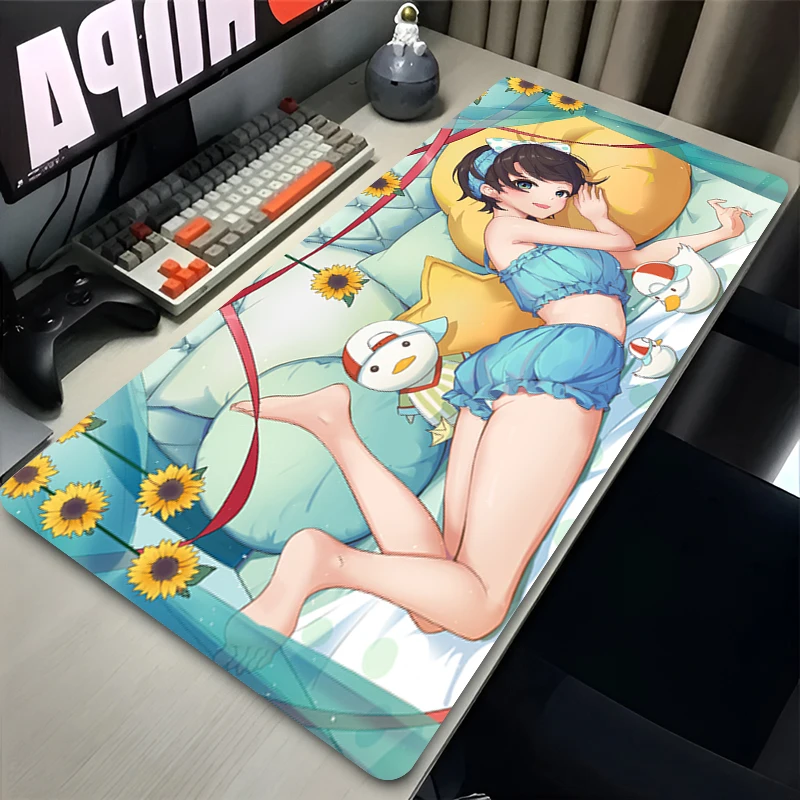 Oozora Subaru Hololive Mauspad Kawaii Mädchen Büro Gamer Teppich Mausmatten Spiel Schreibtisch Zubehör Computertisch Pad PC Mousepad
