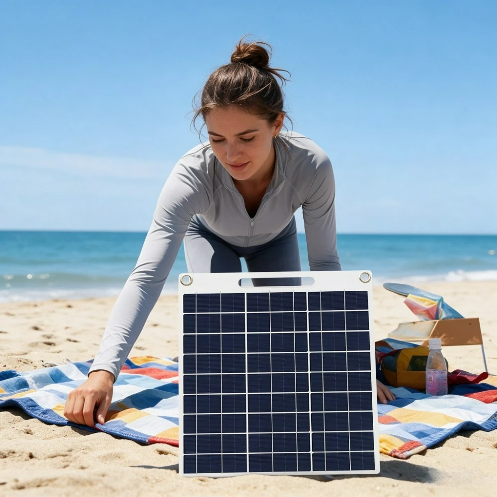 Lightweight Water Resistant Solar Panel Portable 15W 20W 5V Dual USB Fast Charging Outdoor Charger for Camping Hiking RV Cycling