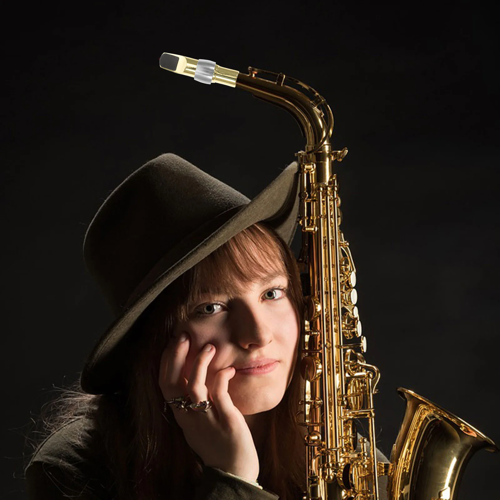 クラリネットリガチャー金属クランプ強力で耐久性のある交換用クリップ管楽器アクセサリー用軽量金属リガチャークリップ