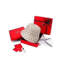 A Gift Box Double-sided Packaging Suitable Artificial Knitting Women Fisherman Hat Men Sun Shading Fashionable Parisian Style