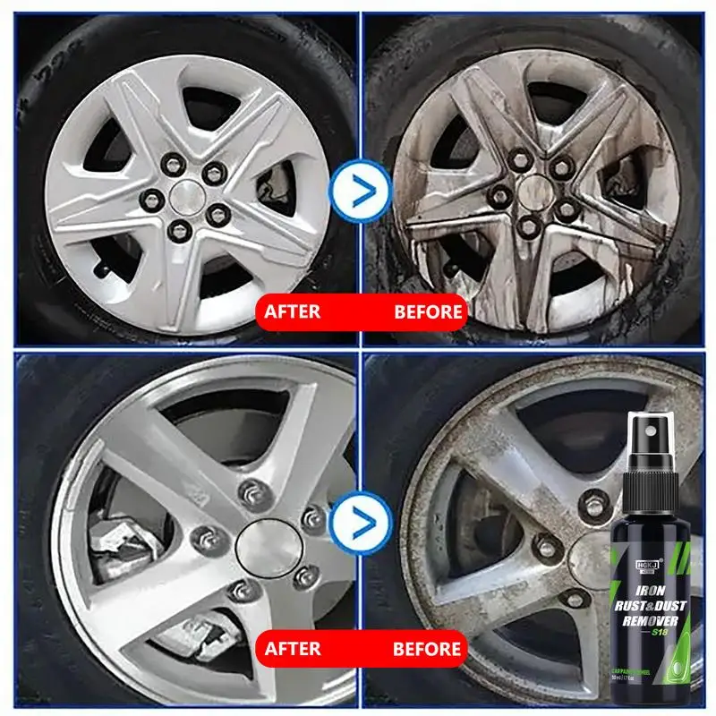 Car Rust Prevention Spray Multi-Functional Rust Remover Car Dust Cleaner Spray Wheel Hub Rust Removal Spray For Metal Rust