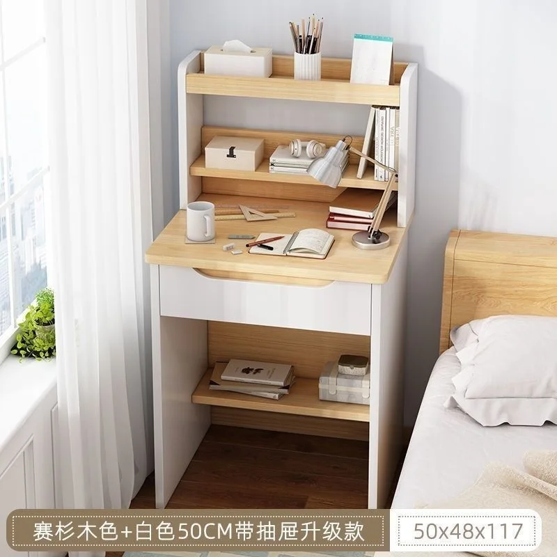 Computer desk Desktop household desk Bookshelf integrated small desk Student study table Bedroom small writing table