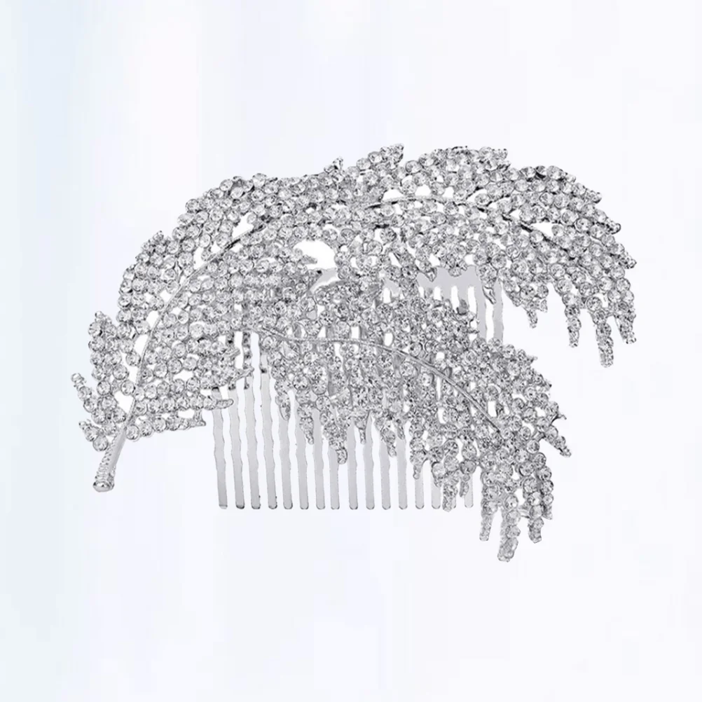 Hair Accessories Bridesmaid Comb Leaf Design Wedding Headdress Silver Fashion Headwear