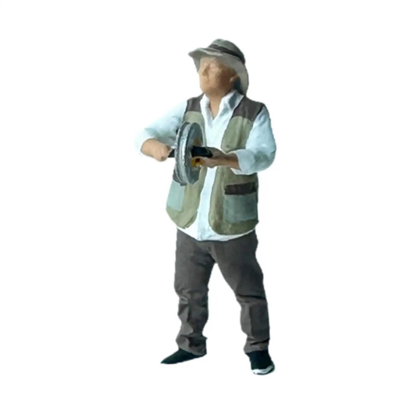 1:64 Miniature Kite Flyer Character Model Handmade with Fine Detail for Architectural Miniature Setups Collectible Resin