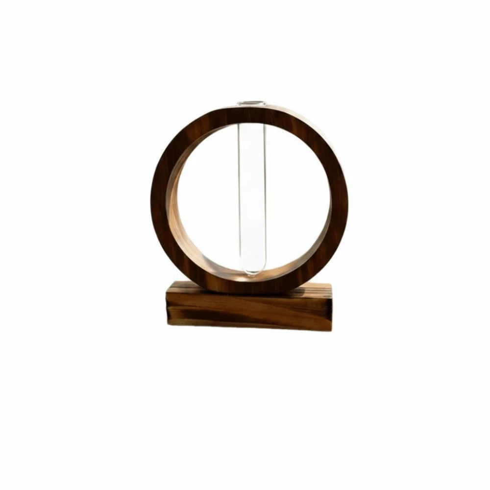 Wooden Tube Vase Desktop Ornaments Home Decoration Hydroponic Flower Pot Geometric Hollow Decorative Vase Desktop Decor