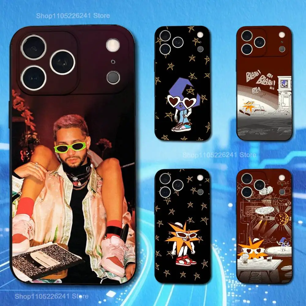 

Singer M-MORA E-ESTRELLA For iPhone 13,16,11,14,17,12,15,Plus,Pro Max,XS,X,XR,SE,Mini,8,7,Phone Case Soft Silicone Black