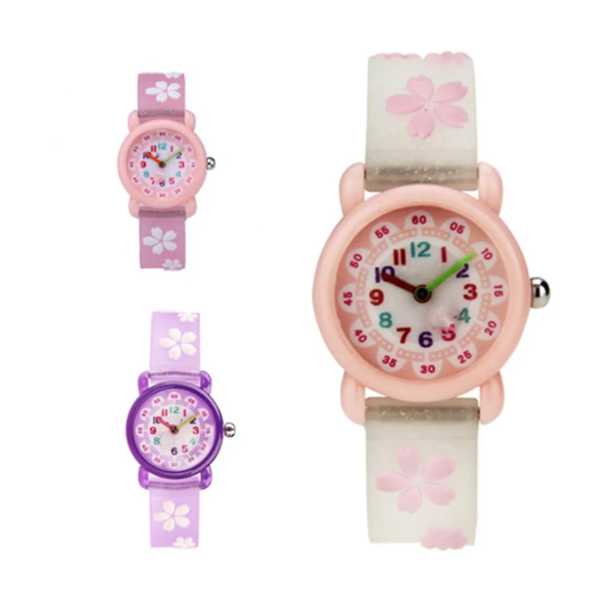 Purple Watch Creative Quartz Timepiece with Design Comfortable Strap Wristwatch for Birthday Gift