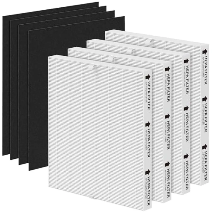 

Сменный фильтр AP-1512HH, совместимый с пылесосами Coway Airmega AP-1512HH и Airmega 200M, 4 настоящих HEPA-фильтра и 4