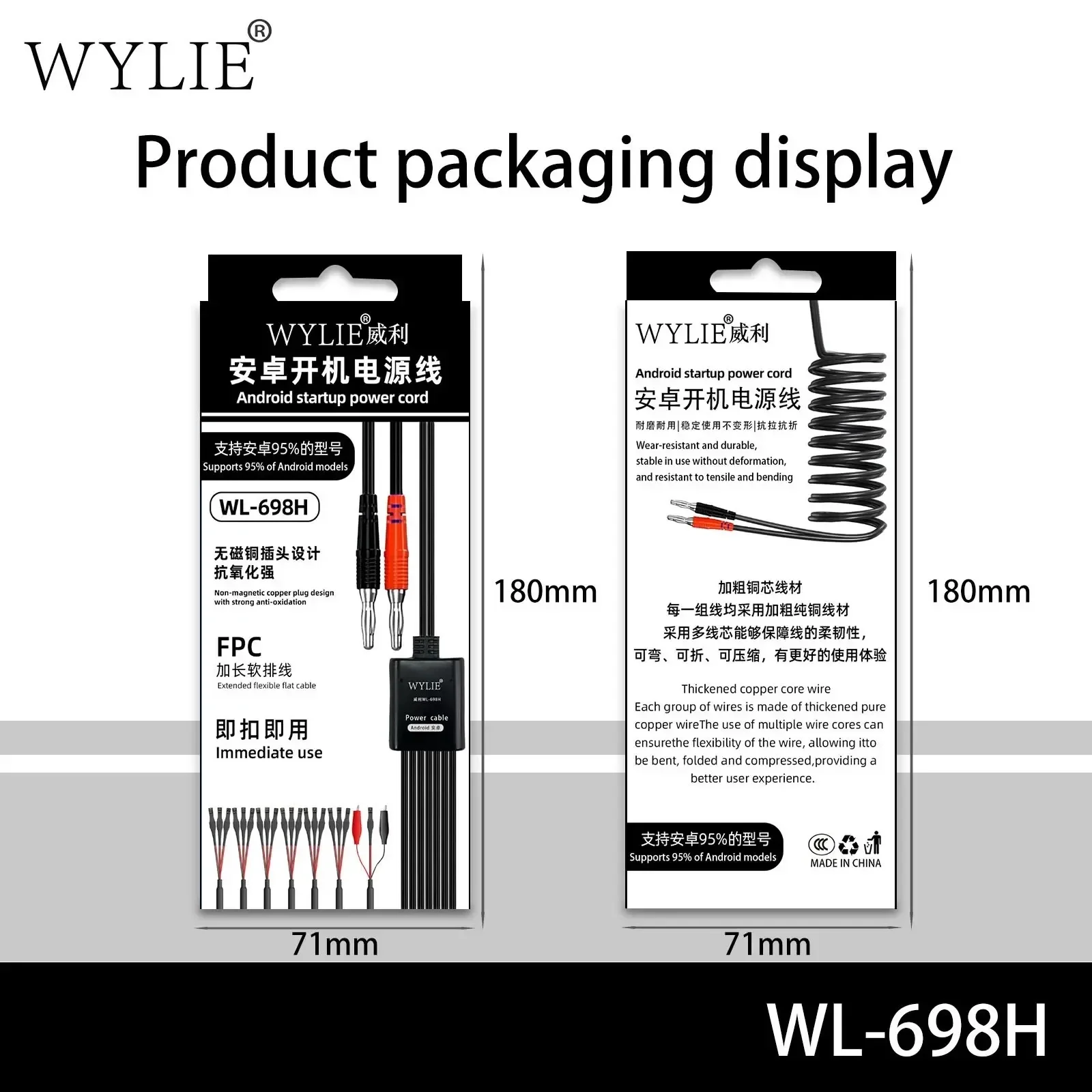 WYLIE WL-698H Power On Cable Suporte 95% Android Mobile Phone Repair Power Boot Flex Repair
