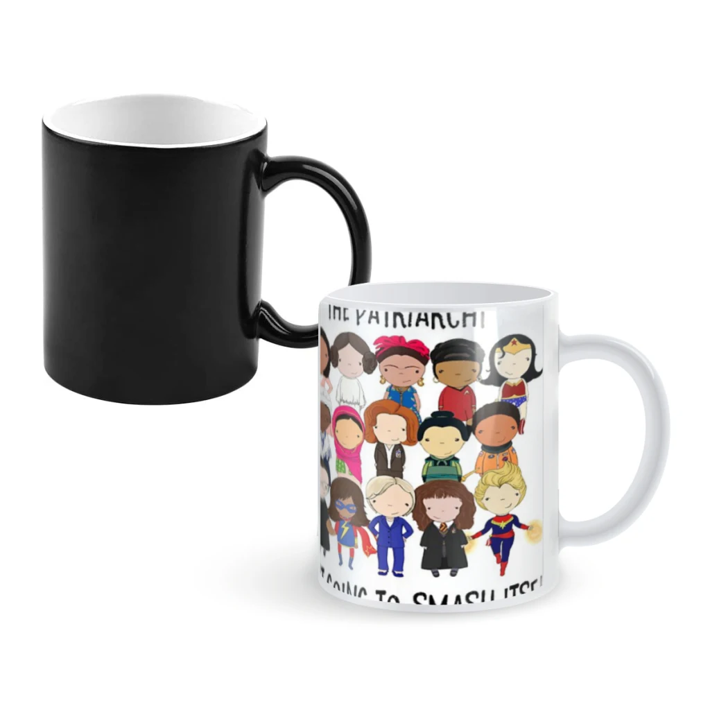

Smash the PatriarchyCoffee Mugs And Mug Creative Color Change Tea Cup Ceramic Milk Cups Novelty Gifts