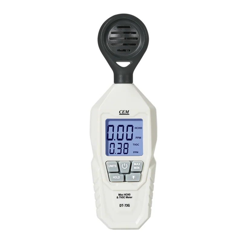 

DT-73G Formaldehyde/TVOC Detector The office, workshop and living room can all be tested for formaldehyde.