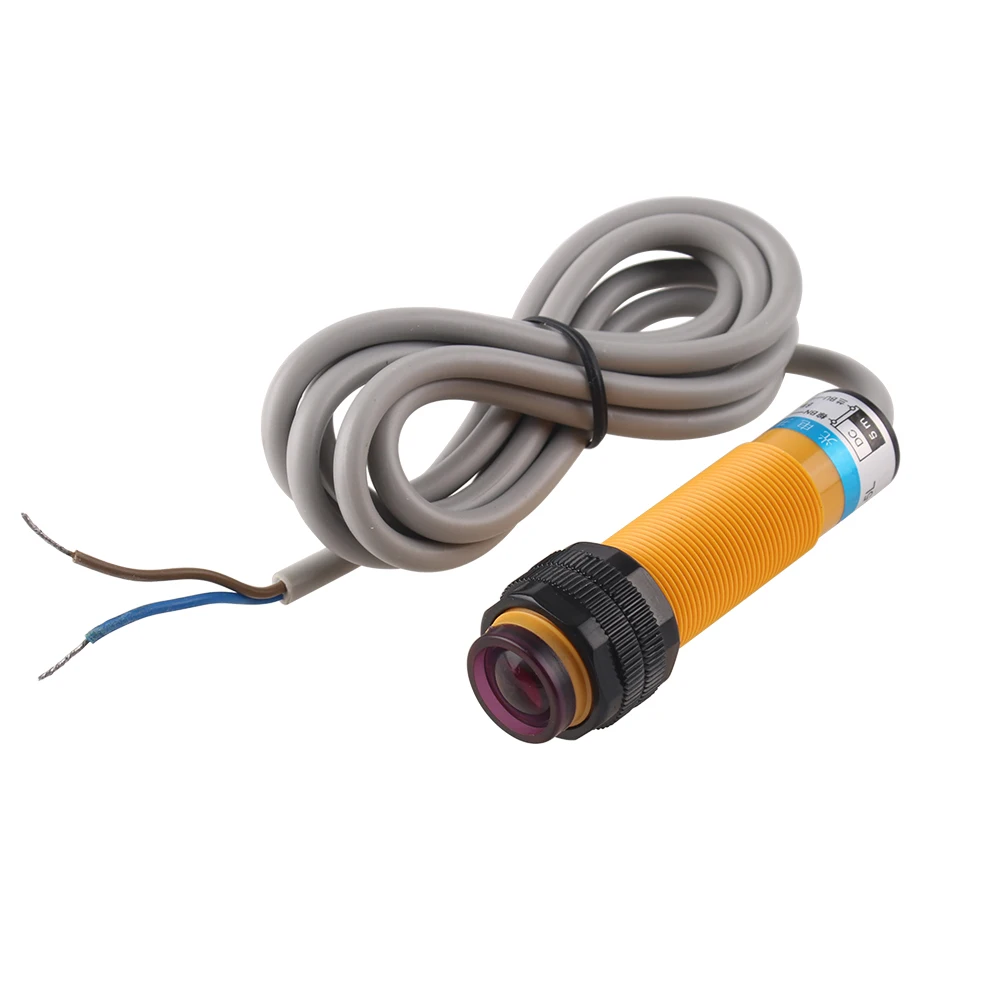 E3F-5D jarak deteksi 5m NO NC NPN PNP inframerah refleksi Relative sinar Laser fotolistrik Sensor Switch DC6-36V AC90-250V