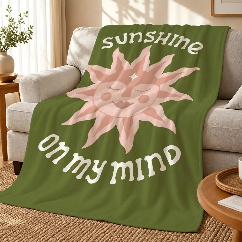 Slogan Minimalist sunny eclectic love quote Throw Blanket for Home Bedroom Bed Sofa Children's Soft Blanket Cute