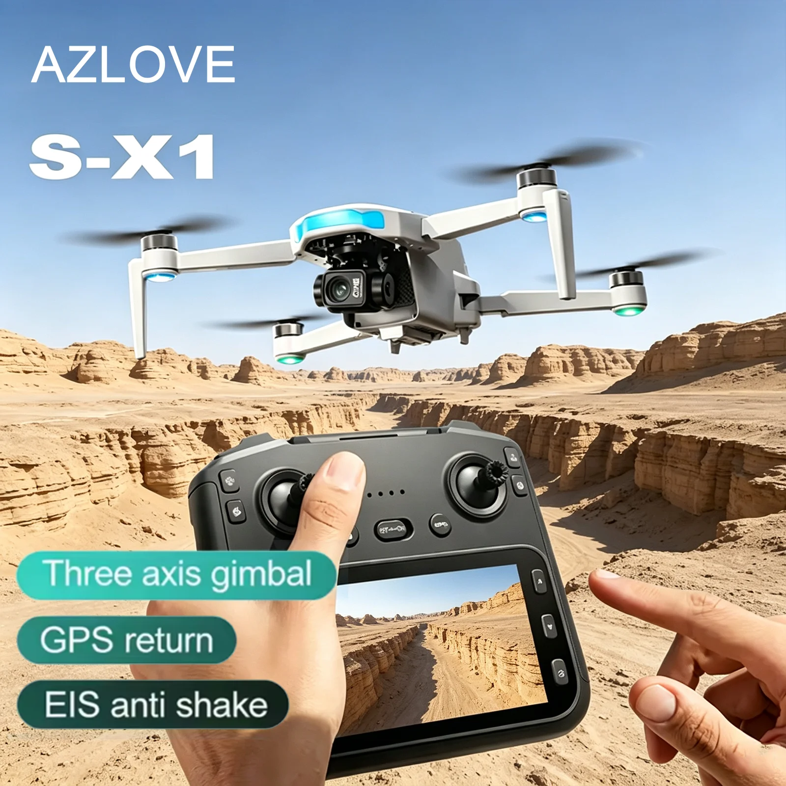 S-X1 MAX GPS Drone 4K Professional HD Camera UAV 3-Axis Gimbal 5G Digital transmission Large Screen FPV Foldable RC Quadcopter