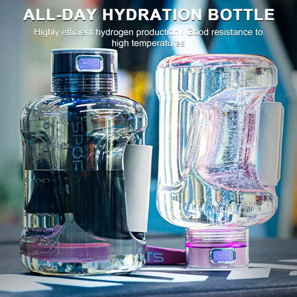 1.5L Hydrogen Water Bottle Hydrogen-Rich Water Cup High Concentration Hydrogen Water Generator Sports Bottle for Fitness Travel