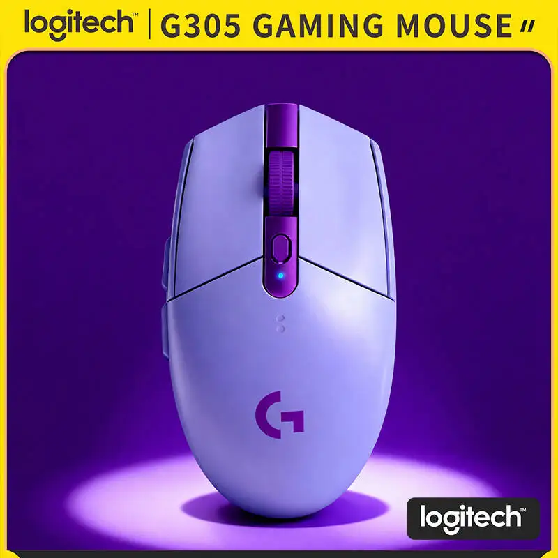 

Беспроводная игровая мышь Logitech G305, 12000 DPI HERO, 6 программируемых кнопок, 250 часов автономной работы, 99 г, совместима с ПК, Mac и ноутбуками