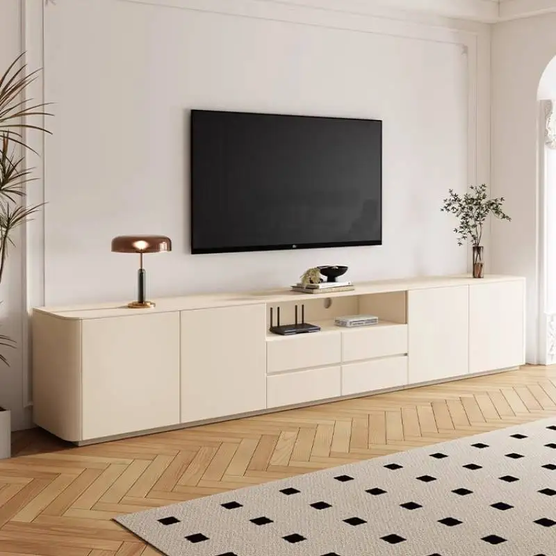 Storage Drawers Tv Cabinet Simple Beige Design Nordic Apartments Tv Cabinet Lounges Modern Wooden Mobili Per La Casa Furniture